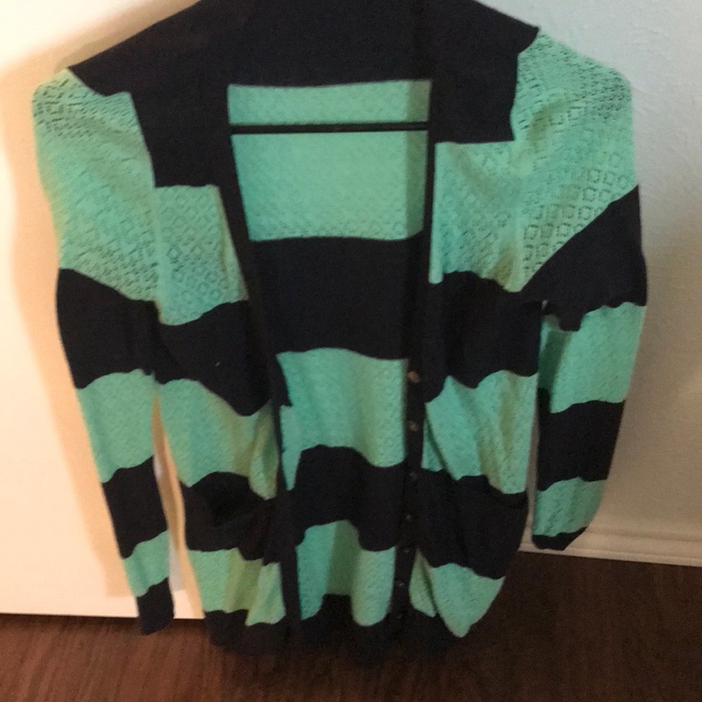 Anthropologie striped cardigan, size small